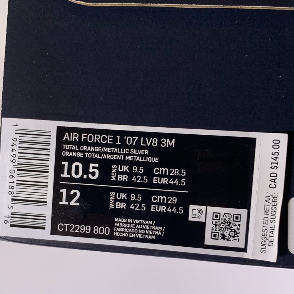 ❌SOLD❌ Nike Air Force 1s 3m total orange - Picture 11 of 14